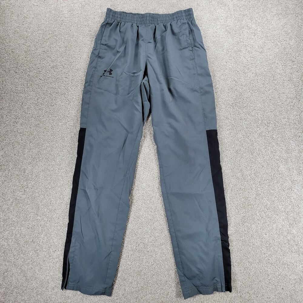 Under Armour Sweat Track Pants Men SM Grey Gear Loose Athletic Activewear
